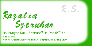 rozalia sztruhar business card